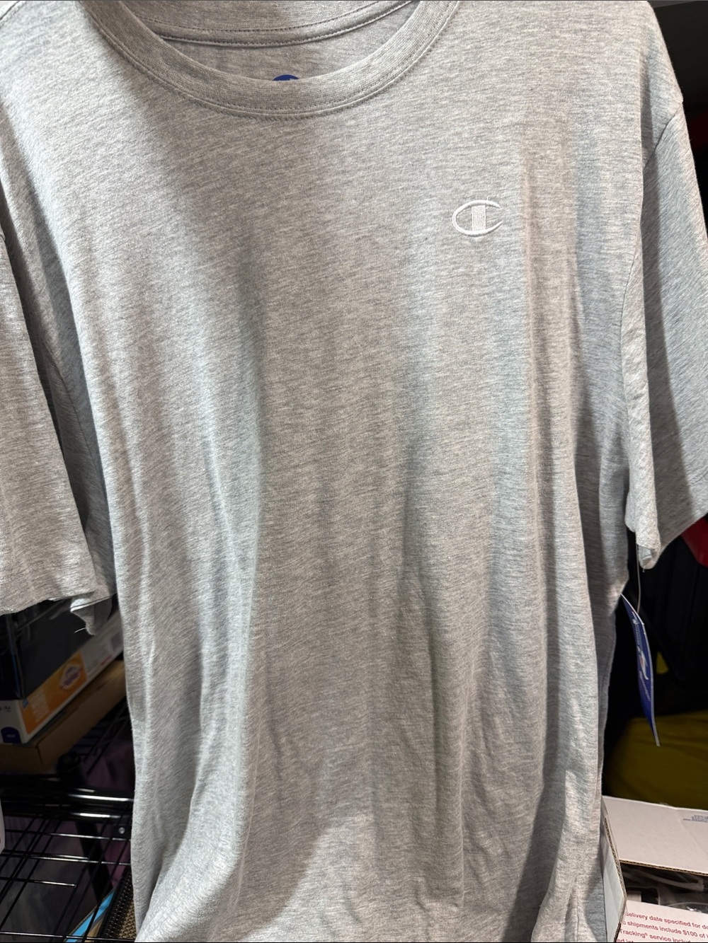 Champion Gray Short Sleeve Logo Tee